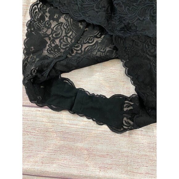 Frederick's Of Hollywood Sheer Black Lace Body Suit - 2XL - Picture 11 of 11